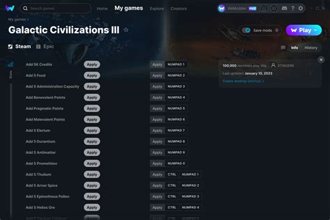 Cheat Codes for Galactic Civilizations 3 .